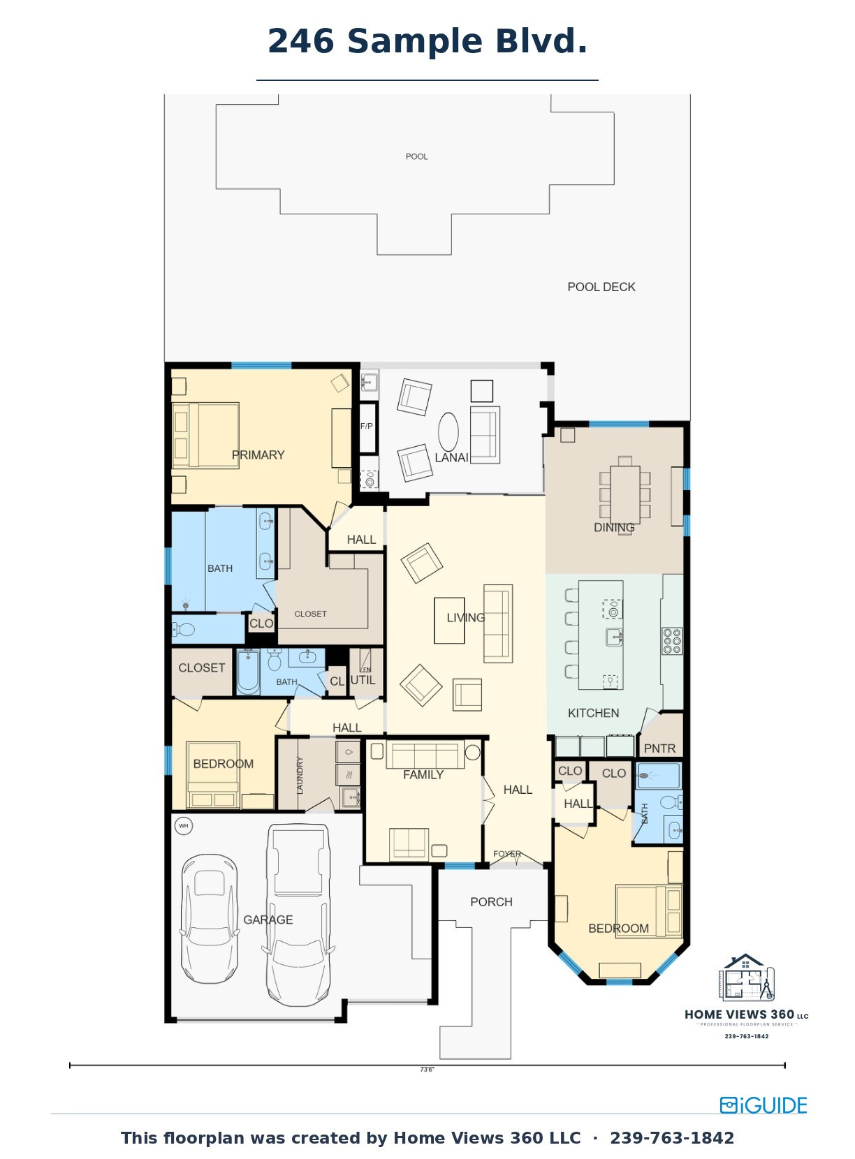Pool home floor plan